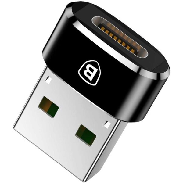 Baseus převodník USB-A na USB-C černý