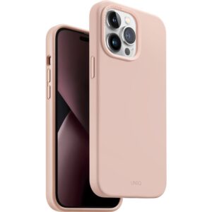 UNIQ Lino silikonový kryt iPhone 14 Pro Max růžový