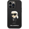 Karl Lagerfeld Liquid Silicone Ikonik NFT kryt iPhone 14 Pro černý