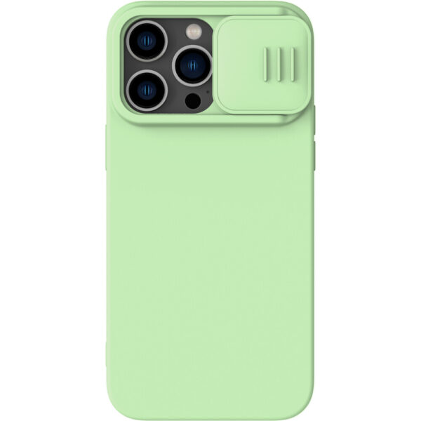 Nillkin CamShield Silky Silikonový Kryt pro Apple iPhone 14 Pro zelený