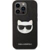 Karl Lagerfeld PU Saffiano Choupette Head kryt iPhone 14 Pro černý