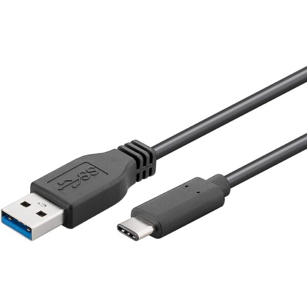 PremiumCord kabel USB-C 3.1male - USB 3.0 A male 3 m černý