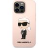 Karl Lagerfeld Liquid Silicone Ikonik NFT kryt iPhone 13 Pro růžový
