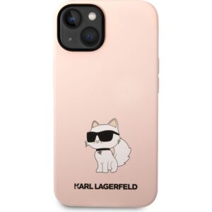 Karl Lagerfeld Liquid Silicone Choupette NFT kryt iPhone 14 Plus růžový