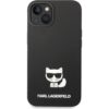 Karl Lagerfeld Liquid Silicone Choupette kryt iPhone 14 Plus černý