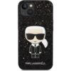Karl Lagerfeld Glitter Flakes Ikonik kryt iPhone 14 černý