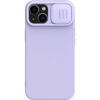 Nillkin CamShield Silky Magnetic Silikonový Kryt pro Apple iPhone 14 Plus fialový