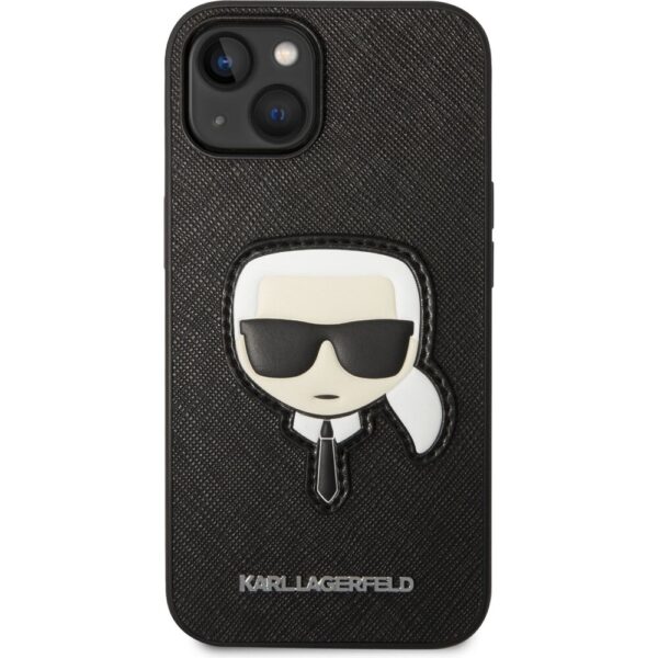 Karl Lagerfeld PU Saffiano Karl Head kryt iPhone 14 černý