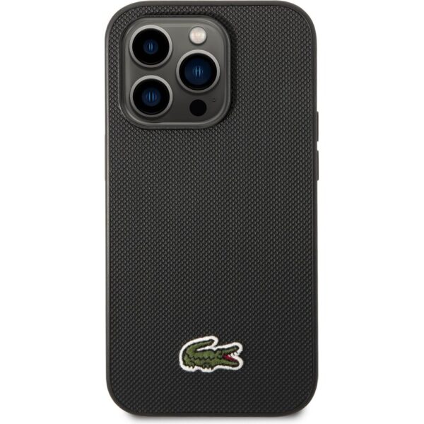 Lacoste Iconic Petit Pique Logo kryt iPhone 14 Pro černý