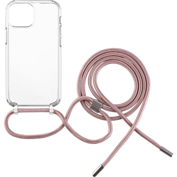 FIXED Pure Neck kryt s růžovou šňůrkou na krk pro Apple iPhone 12 mini