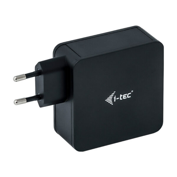 i-tec síťový adaptér USB-C 60W + USB-A 12W černý