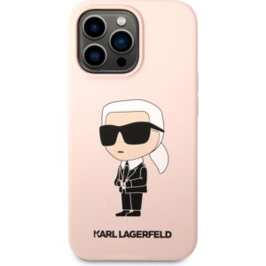 Karl Lagerfeld Liquid Silicone Ikonik NFT kryt iPhone 13 Pro Max růžový