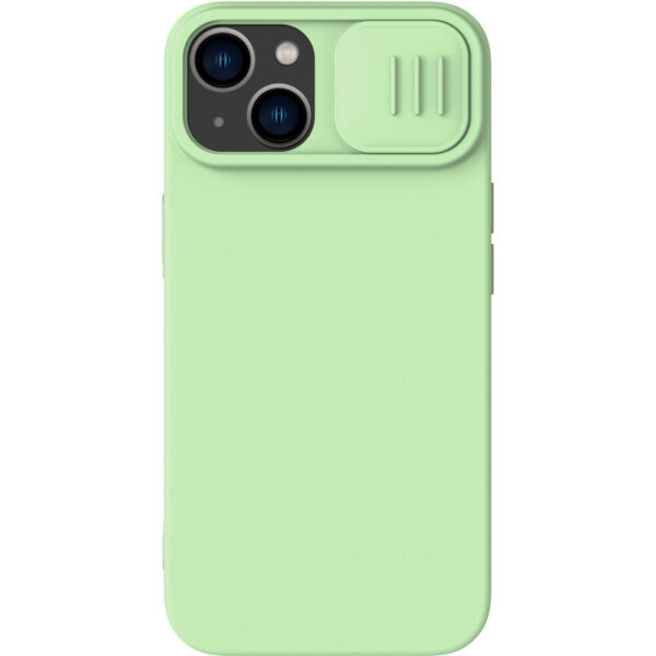 Nillkin CamShield Silky Magnetic Silikonový Kryt pro Apple iPhone 14 zelený