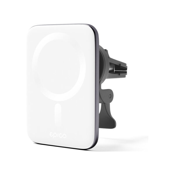 EPICO Ultrathin Wireless Car Charger s MagSafe stříbrná/bílá