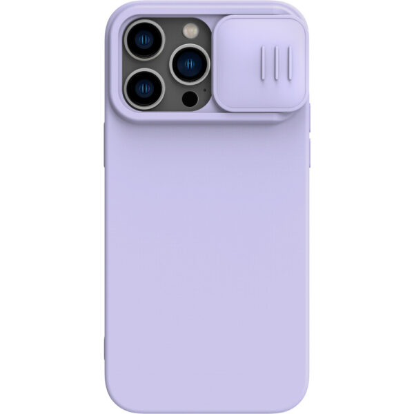Nillkin CamShield Silky Magnetic Silikonový Kryt pro Apple iPhone 14 Pro Max fialový
