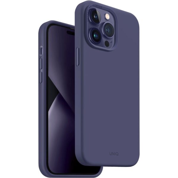 UNIQ Lino silikonový kryt iPhone 14 Pro Max fialový