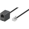 PremiumCord telefonní kabel prodlužovací 6P4C plug - 6P4C jack černý 3m